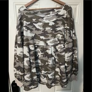 BRAND NEW with tags Oddy Camo Babydoll Top size 2XL